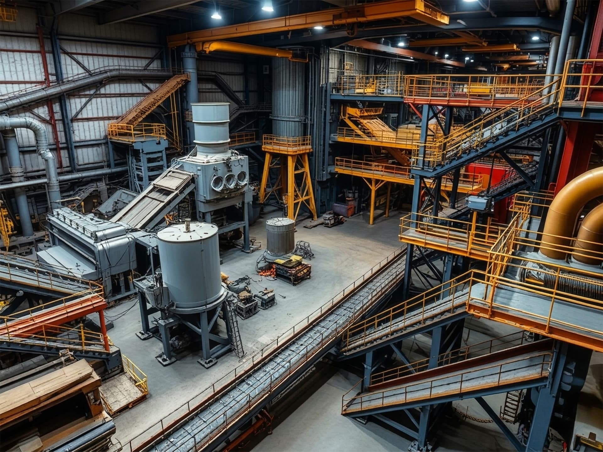 Mining processing plant with crushers and conveyor systems
